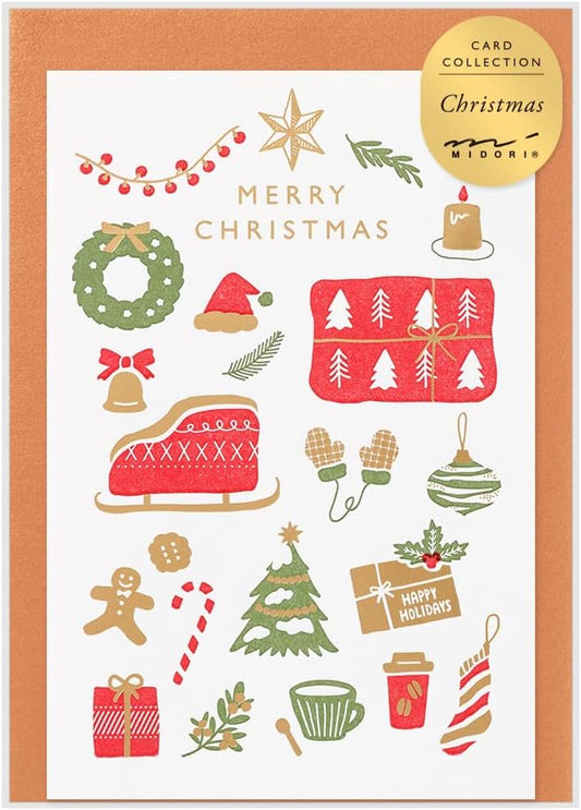 Midori 91209846 Christmas Card, Laser Cut, Gift Pattern (Gift pattern)