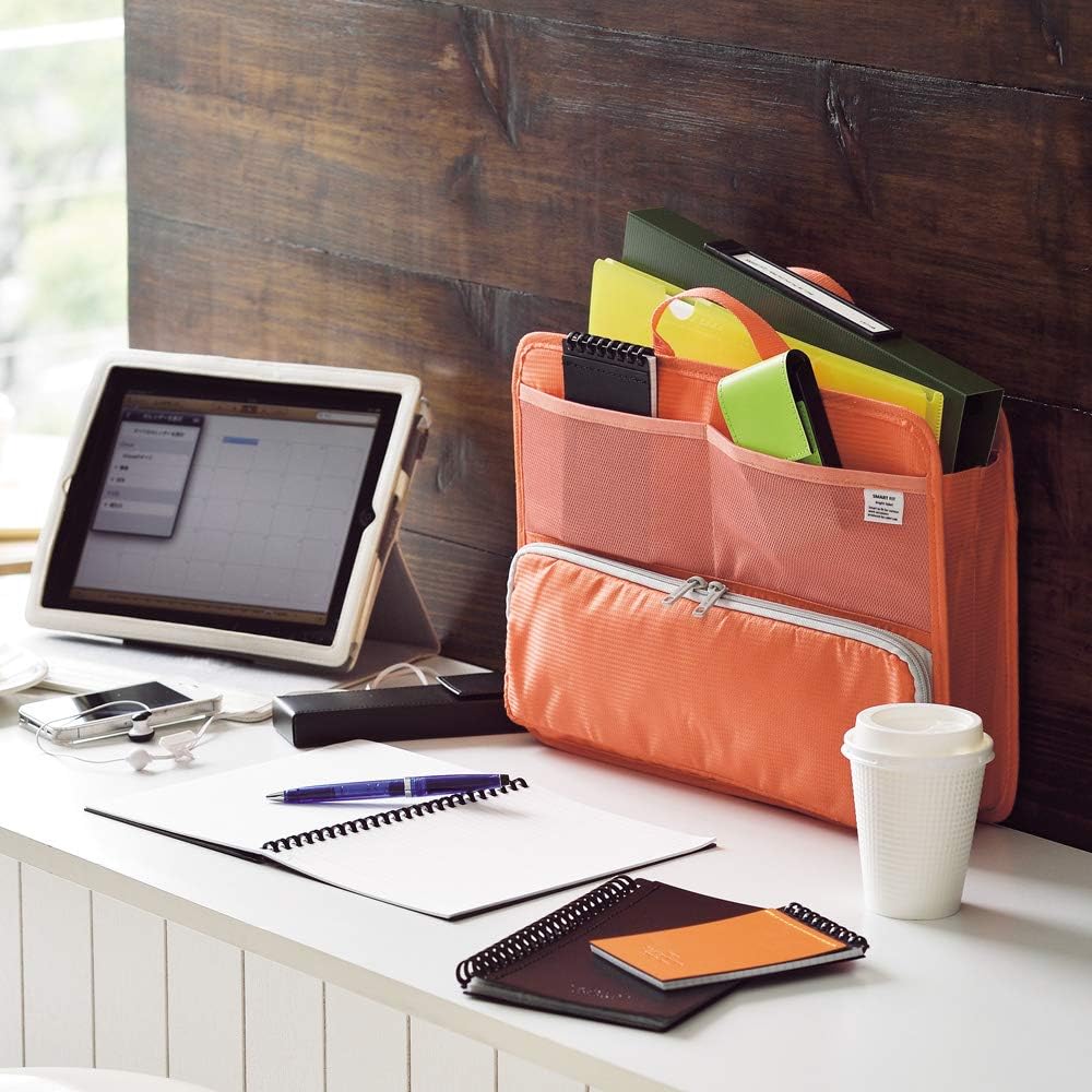 LIHIT LAB Double Pen Case, 3.3 x 6.9", Blue (A7660-8) (A-7660-8)