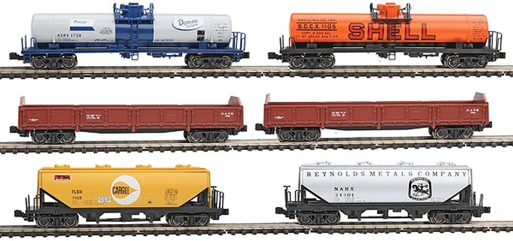 Kato USA Inc. N Mixed Freight Car Set 6 KAT1066275 N Rolling Stock