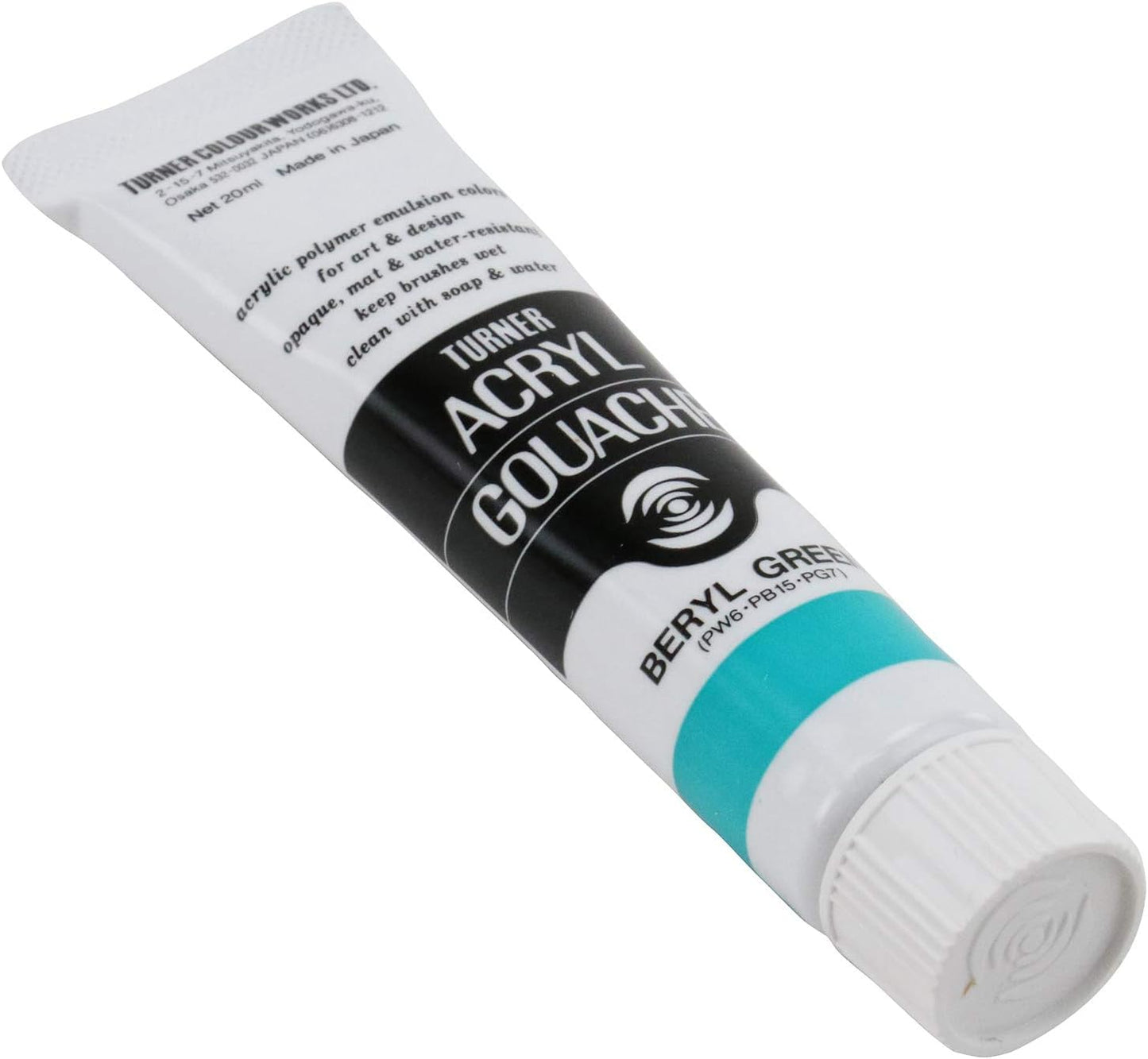 Turner Colour Works Acryl Gouache Artist Acrylic Paint - Single 20 ml Tube - Beryl Green