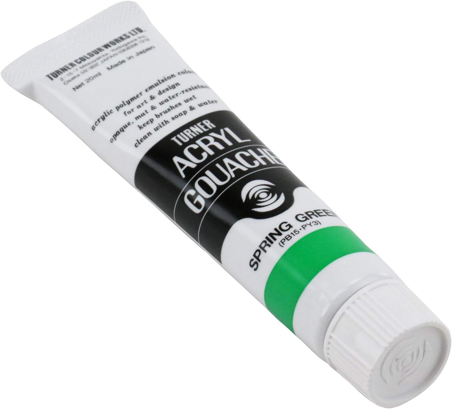 Turner Colour Works Acryl Gouache Artist Acrylic Paint - Single 20 ml Tube - Spring Green