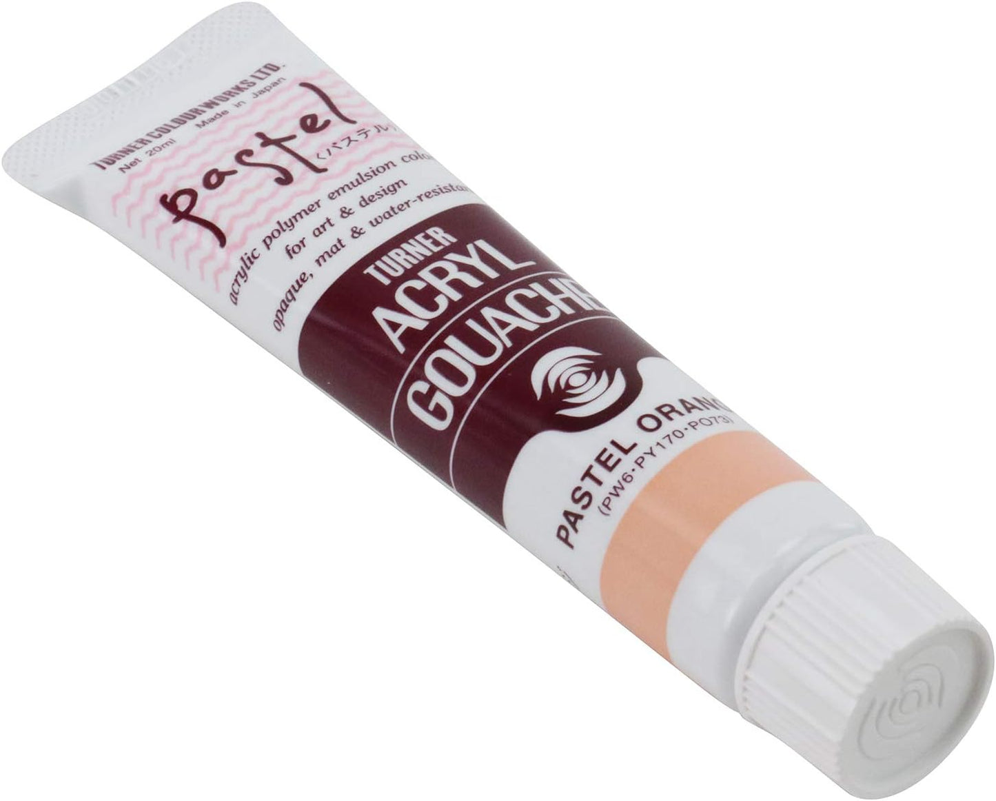 Turner Colour Works Acryl Gouache Artist Acrylic Paint - Single 20 ml Tube - Pastel Orange