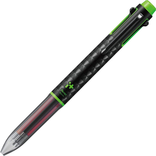 Pentel BGH5MBR3 5-Color Ballpoint Pen, iPlus, Black Edition, Black