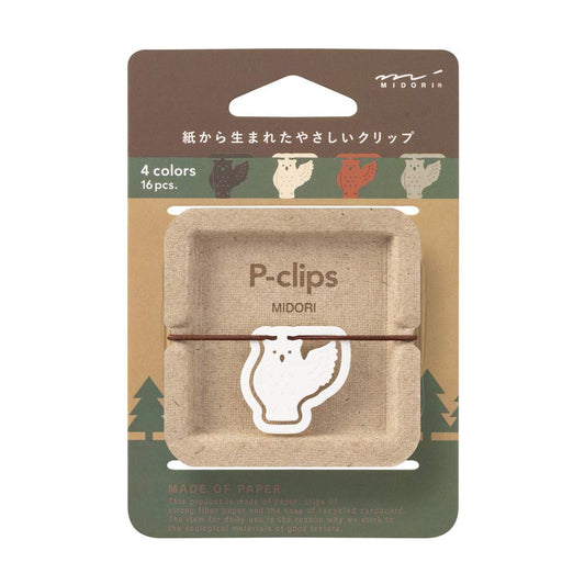 Midori 43403006 Clip Peaclips, Owl Pattern