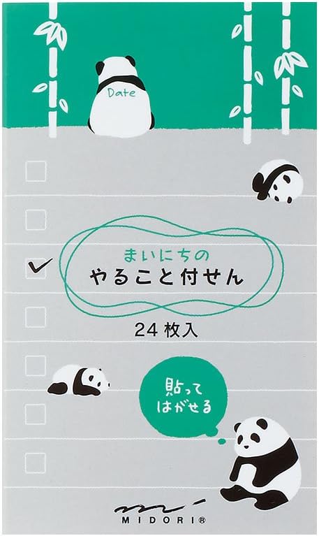 Midori 11309006 Doing Paper Panda Pattern