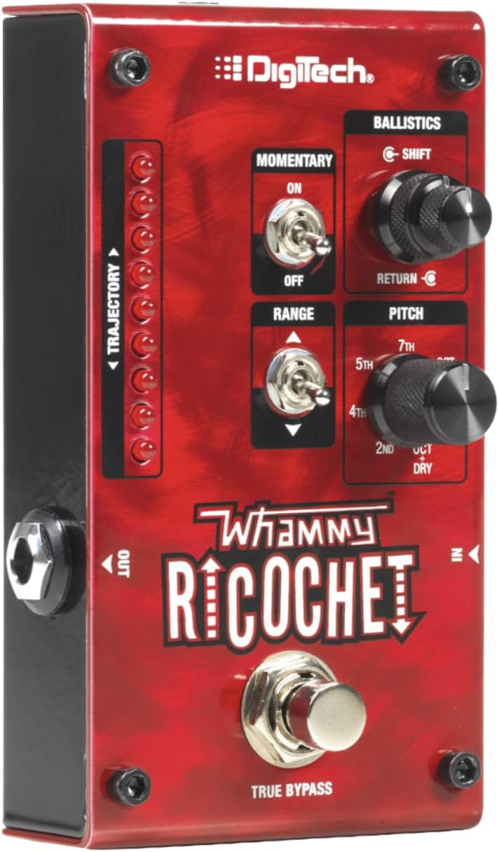 DigiTech Mini Pitch Acoustic Guitar Effect Pedal, Red (Whammy Ricochet)