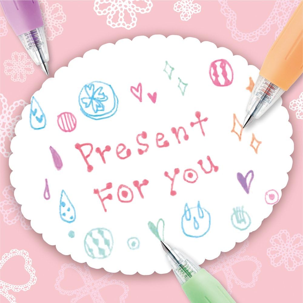 ZEBRA Sarasa Clip Gel Ink Ballpoint Pen, 0.5mm, Milk Color, 5 Color Set (JJ15-5C-MK)