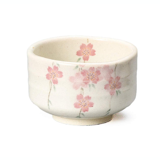 Yamaki Ikai Ceramic F1529 Matcha Bowl, Shunyama Weeping Cherry Blossom, Diameter 4.7 x Height 3.1 inches (12 x 8 cm), Minoyaki