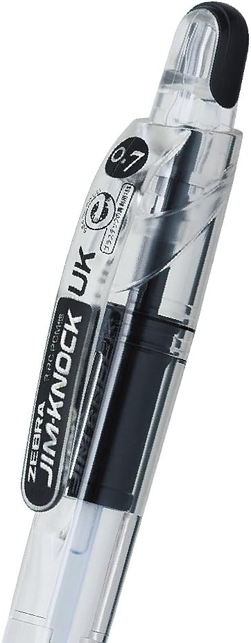 ZEBRA Ballpoint Pen Gym Knock UK 0.7 White 10 Count B-BN10-W