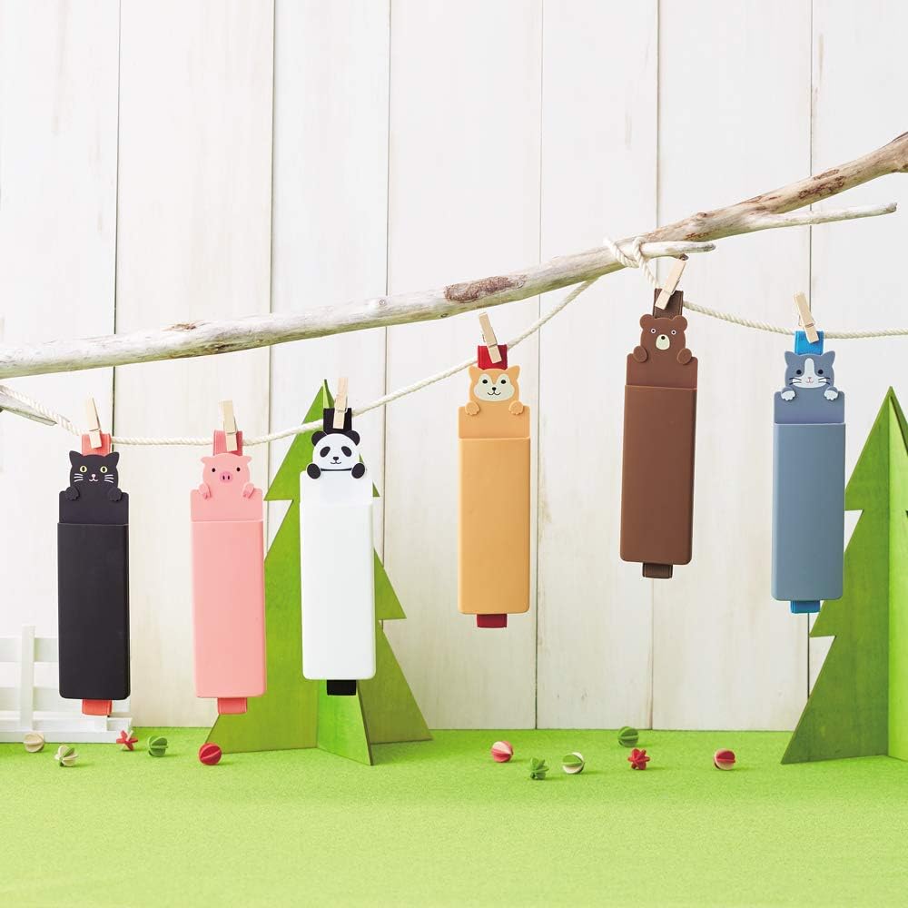 LIHITLAB PuniLab Book Band with Pen Case Holder, 2.1" � 0.8", Shiba Dog (A7720-2)