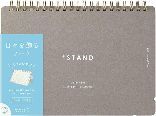 DESIGNPHIL Midori 13808006 Notebook, A5 Plus Stand, Cross Ruled