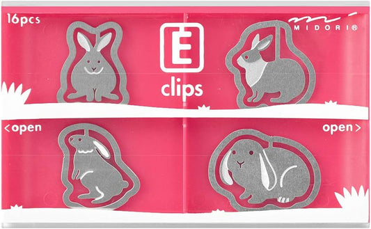Midori Clip Etched Clips Rabbit Pattern 43358006