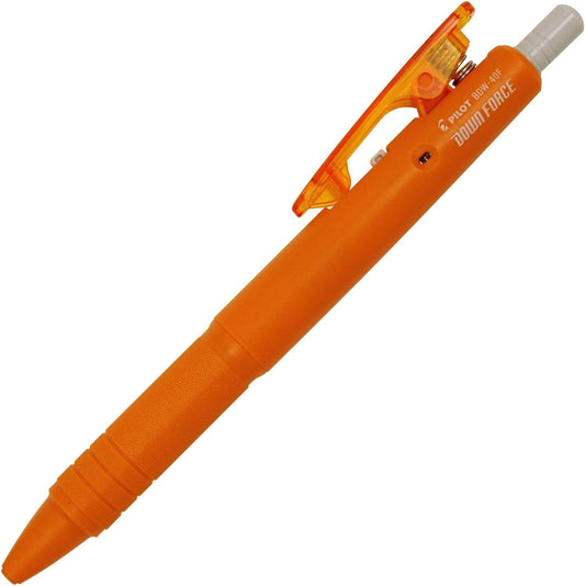 PILOT Down Force Ballpoint Pen, 0.7 mm, Orange Body, Black Ink (BDW-40F-O)