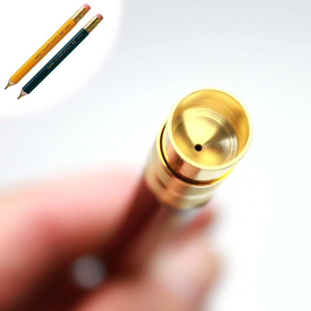 OHTO Mechanical Pencil Wood Sharp with Eraser 2.0, 2.0mm, Natural Wood Color Body (APS-680E-Natural)