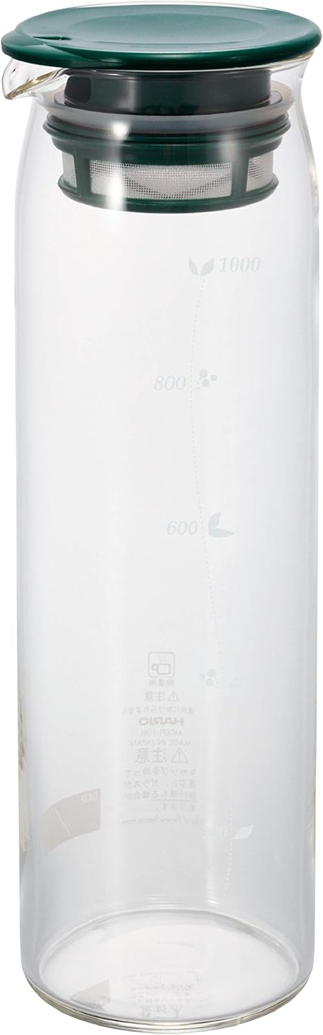 Hario Mizudashi Cold Brew Teapot Cold Brew Tea Maker 1000mL, Dark Green