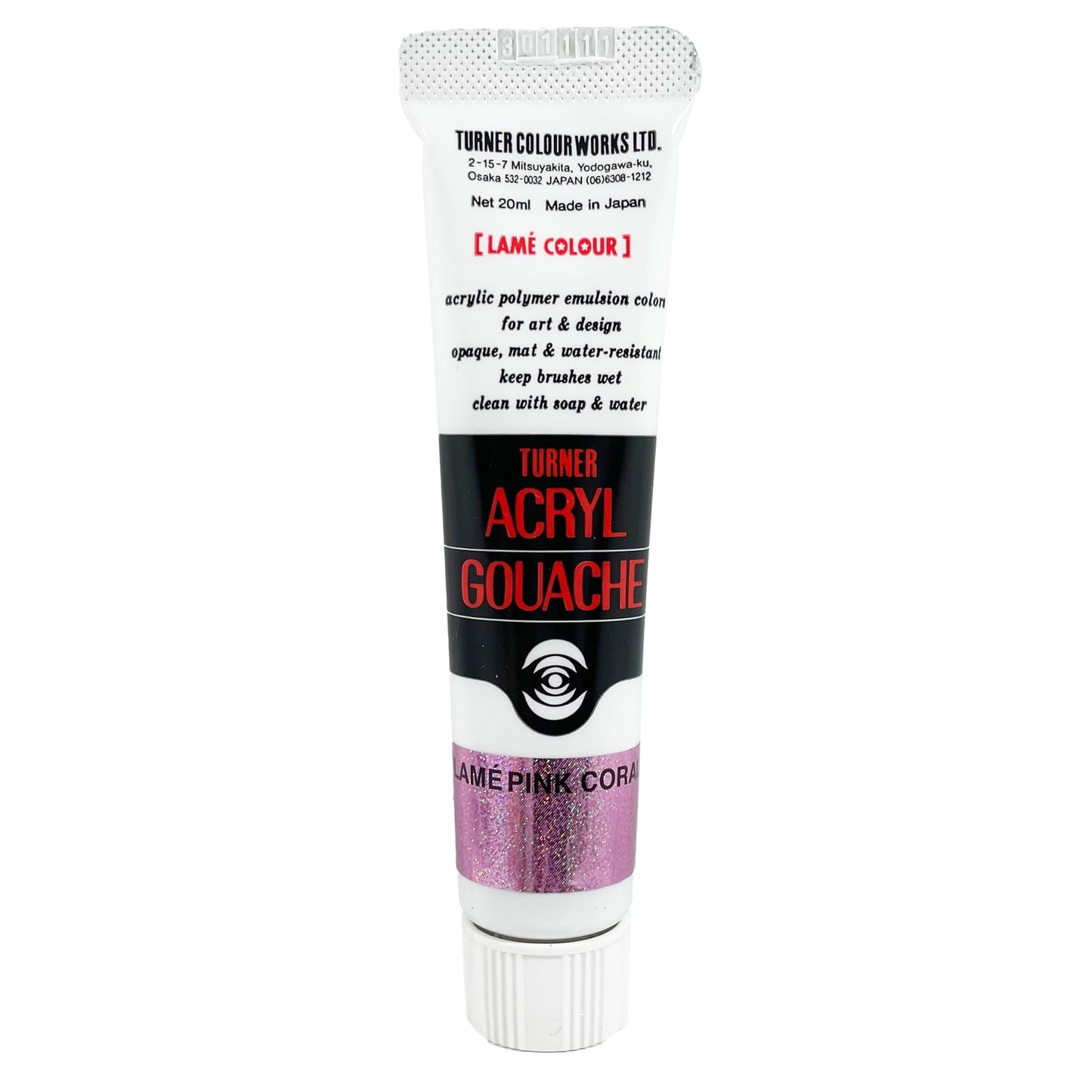 Turner Colour Works Acryl Gouache Artist Acrylic Paint - Single 20 ml Tube - Lam̩ Pink Coral