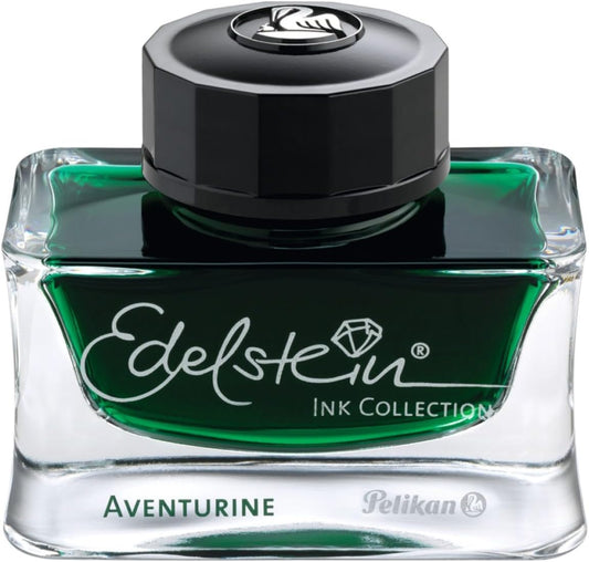 Pelikan Edelstein Bottled Ink for Fountain Pens, Aventurine Green, 50ml, 1 Each (339366)