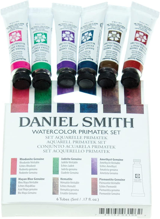 DANIEL SMITH Watercolor Set 5ml Tubes - Primatek Introductory Watercolor Set - 6 Tubes, 285610006, Blue, 0.17 Fl Oz (Pack of 6)