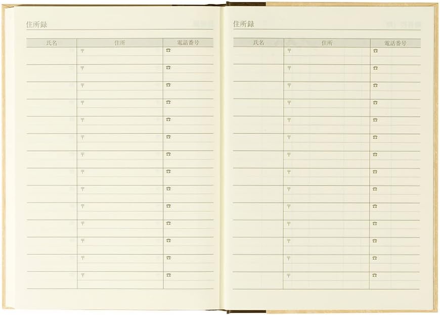 DESIGNPHIL Midori 12107001 Diary for 5 Year Consecutive Use, Western Style