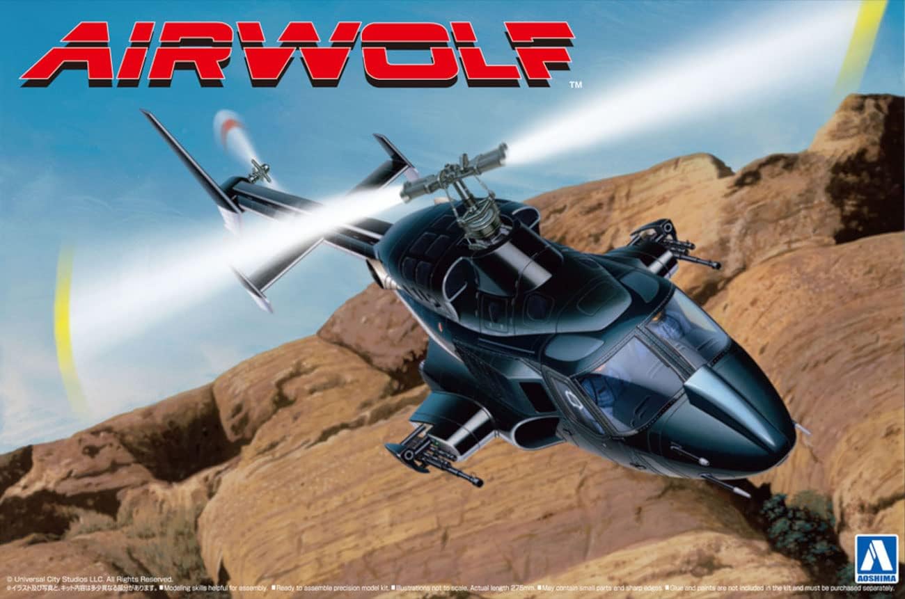 Aoshima Airwolf Clear Body 1:48 Model Kit
