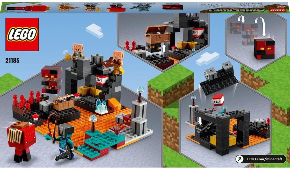 LEGO Minecraft Nether Fortress Gift 21185 Toy Block Birthday Present for City Building Boys Girls 8 Years Old