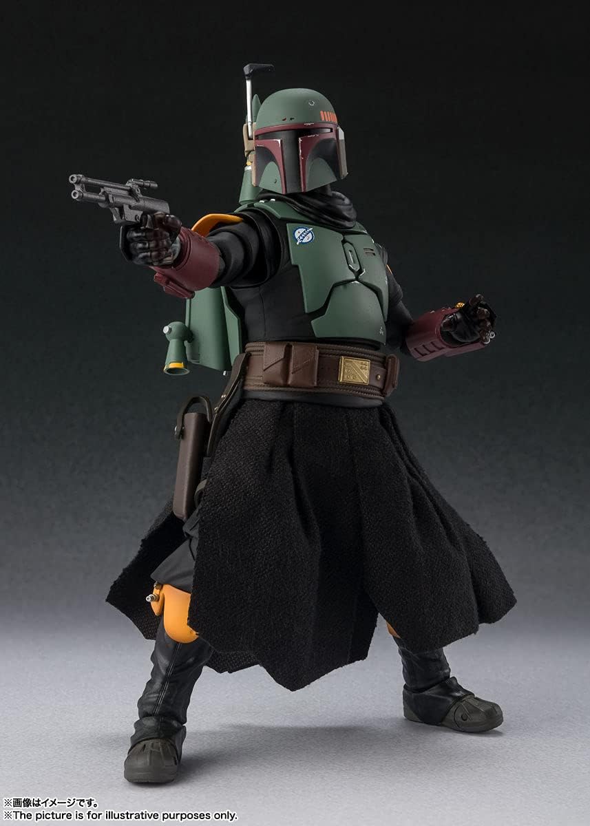 S.H. Figuarts Star Wars The Mandalorian Boba Fett, Approx. 6.1 inches (155 mm), ABS & PVC & Cloth Pre-Painted Action Figure