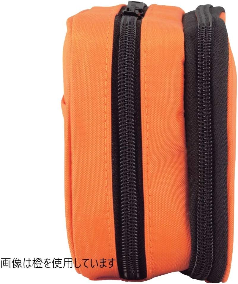 LIHIT LAB Large Capacity Double Zipper Pencil Case For School Office College, Big Capacity 6 Compartments Pencil Bag Holder Adults Teen Boys Girls, Travel Cosmetics Storage, Indigo (A7555-11)