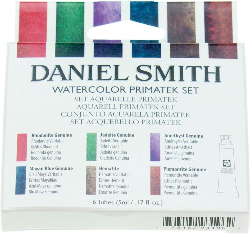 DANIEL SMITH Watercolor Set 5ml Tubes - Primatek Introductory Watercolor Set - 6 Tubes, 285610006, Blue, 0.17 Fl Oz (Pack of 6)