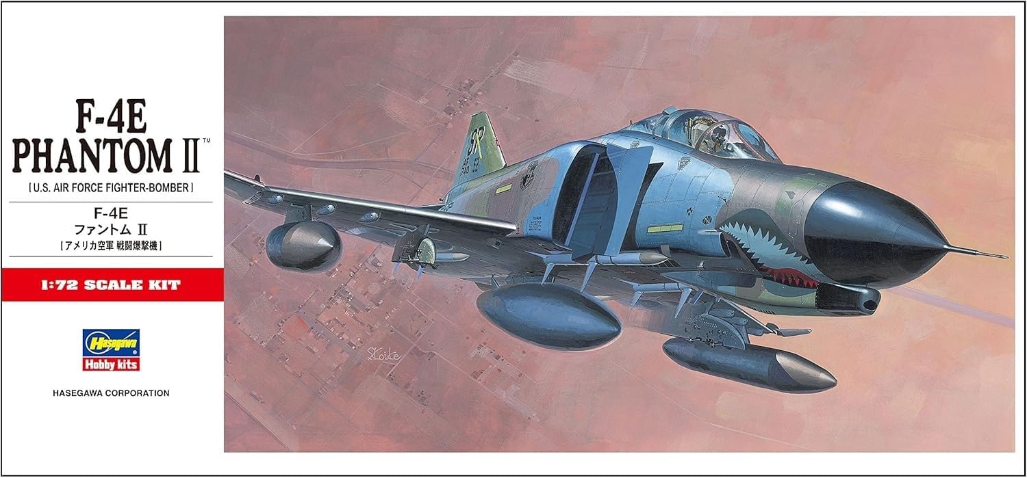 Hasegawa 1/72 F-4E Phantom II Model Kit – Military Aircraft Collectible