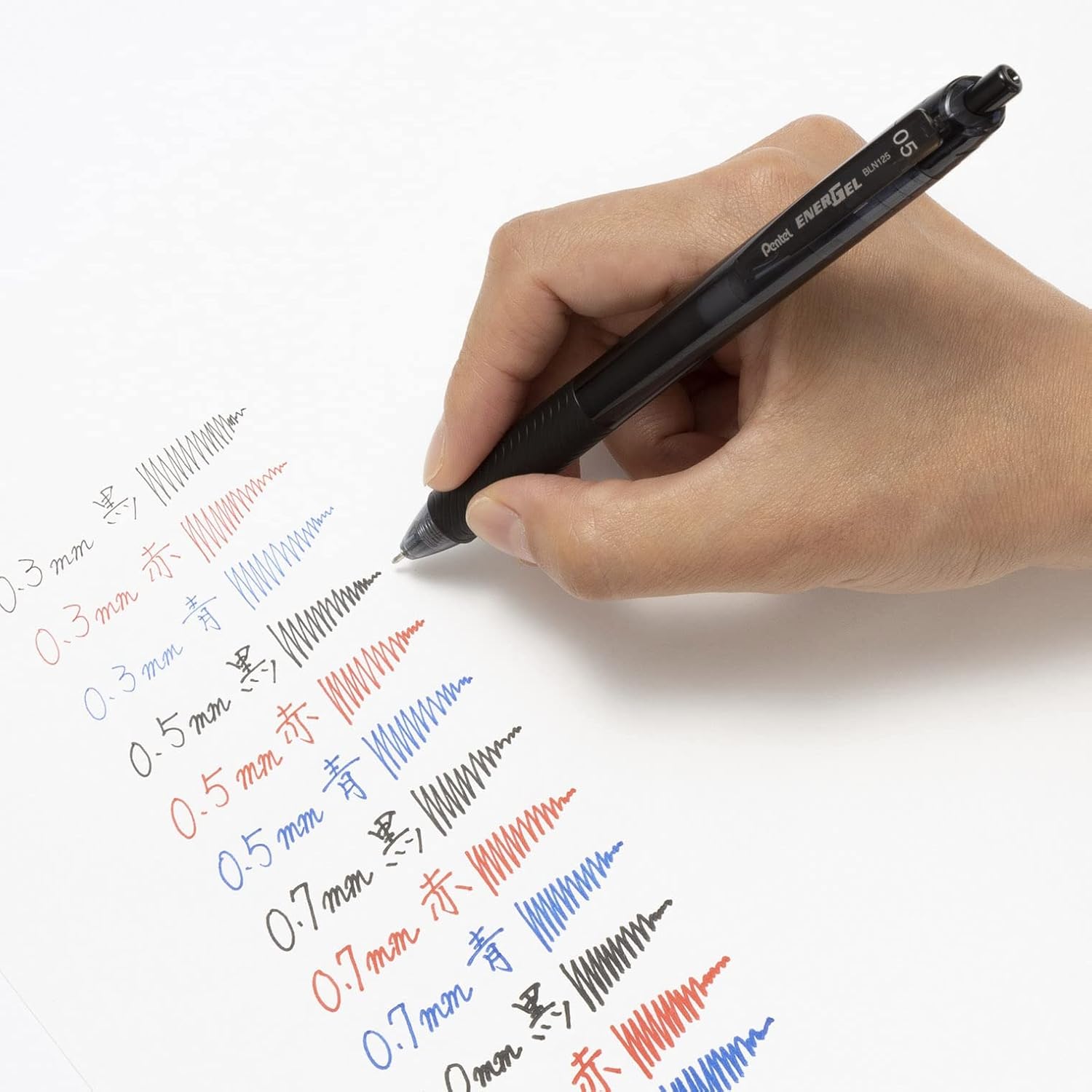 Pentel EnerGel S Gel Ink Pen 0.5mm Black – Pack of 10 (BLN125-A)