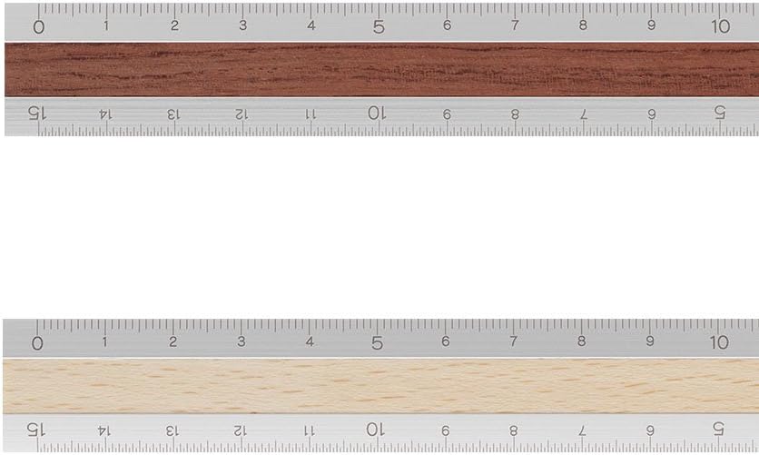 Midori Aluminium + Wood Ruler 15cm Light Brown (42257006)
