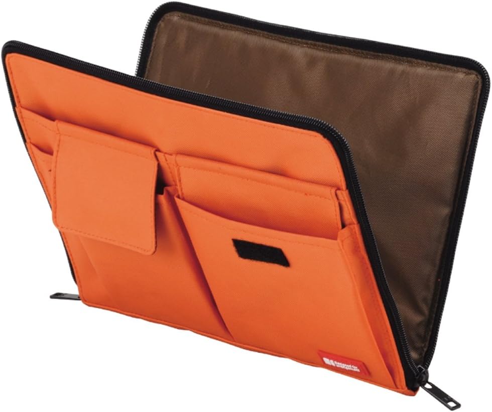 LIHIT LAB Laptop Sleeve With Storage Pockets (Bag-in-Bag), 7.1 x 9.8 Inches, Brown (A7553-9)