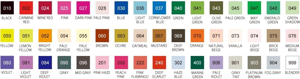 Zig Kuretake FB-6000T/48V Water-Based Pen, Clean Color, FB, 48 Colors