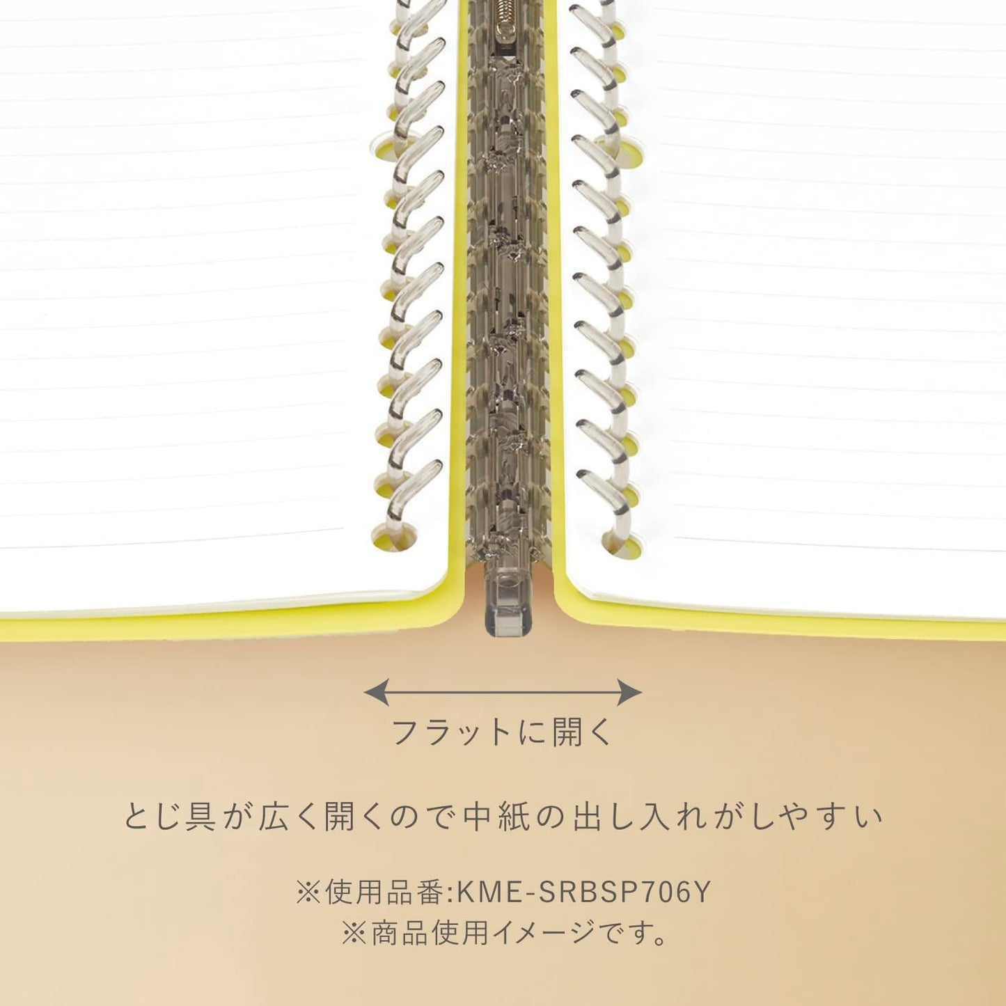 Kokuyo Me Campus Smart Ring Binders, B5 Grayish Fog Binder Notebooks, Up to 60 Sheets 26 Holes Slim Binder Folder with 10 Extra Campus Sarasara Loose-leaf Paper for Work, Study & Journal, Japan Import