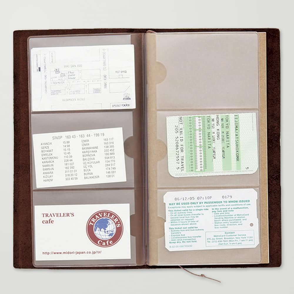 Traveler's Notebook Refill, Business Card File, 2 Pack, Regular Size, 14301006