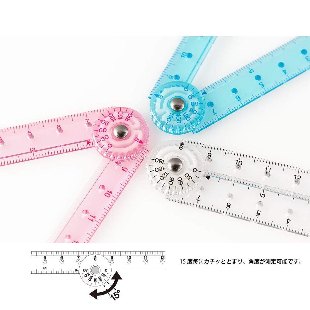 DESIGNPHIL 42263006 Midori Multi Ruler, 6.3 inches (16 cm), Transparent