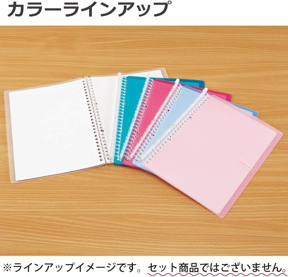 Kokuyo Campus Smart Ring Binder Notebooks, B5 Size, 60 Sheet Capacity, 26 Holes, Come with 10 Campus Loose-Leaf Paper, Perfect for Meeting, Classes and Note-Taking, Turquoise, Japan Import