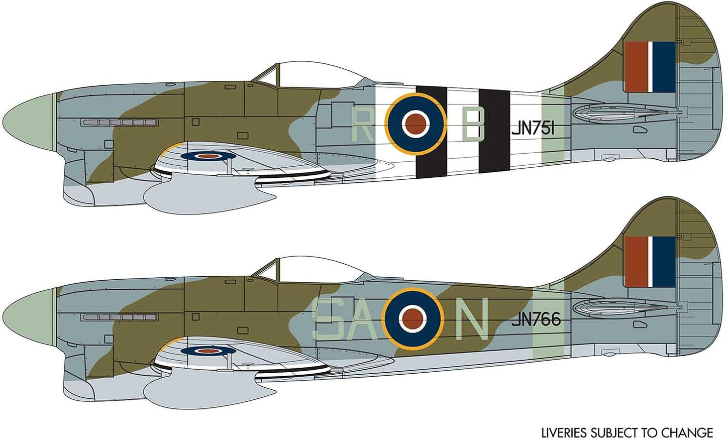 Airfix Hawker Tempest MK V 1:72 WWII British Military Aviation Plastic Model Kit A02109