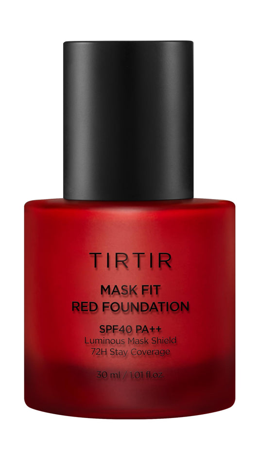 TIRTIR Mask Fit Red Foundation | High Coverage, Long-Lasting, Lightweight, Buildable Coverage, Radiant Semi-Matte Finish, All Skin Types, Korean Foundation, #21N Ivory
