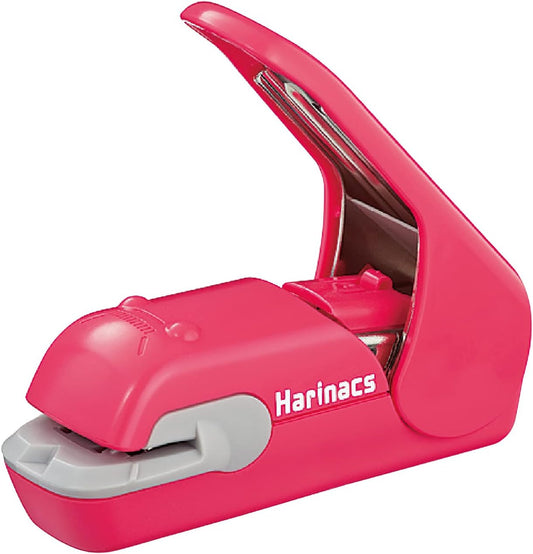 Kokuyo Stapleless Stapler, Red Pink Harinacs Press, Holeless for 5 Sheets Binding (SLN-MPH105P)
