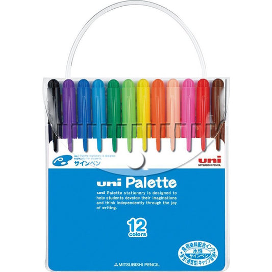 Mitsubishi Pencil Co., Ltd. Uni-felt-tip pen palette 12 color set (japan import)