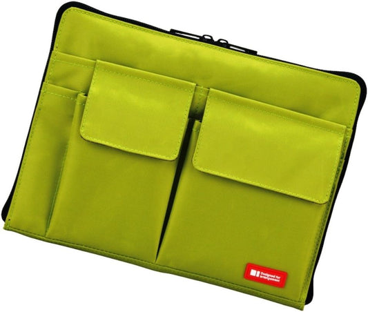 LIHIT LAB Laptop Sleeve with Storage Pockets (Bag-in-Bag), 7.1 x 9.8 Inches, Yellow Green