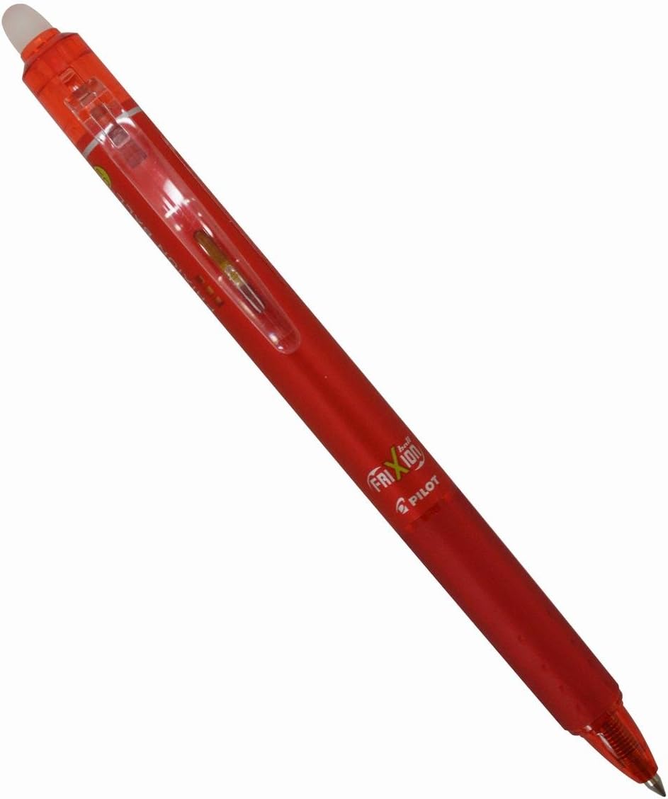 PILOT Frixion Ball Knock 0.5mm Ballpoint Pen, Red (LFBK-23EFR)