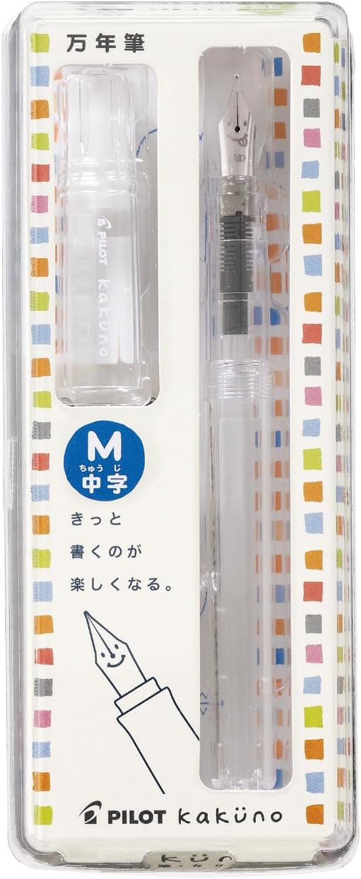 PILOT Kakuno Medium-Nib Fountain Pen, Non Color Body (Fka-1Sr-Ncm)