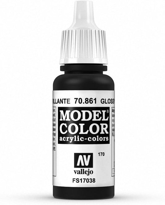 Vallejo Glossy Black Paint, 17ml