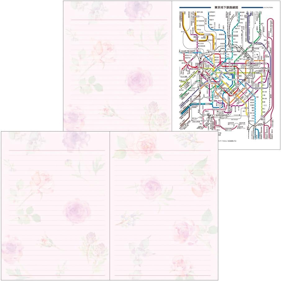 Midori Pocket Diary 22251006 Weekly Planner, 2024, A6, Clover Pattern, Starts January 2024 (country thyme floral)
