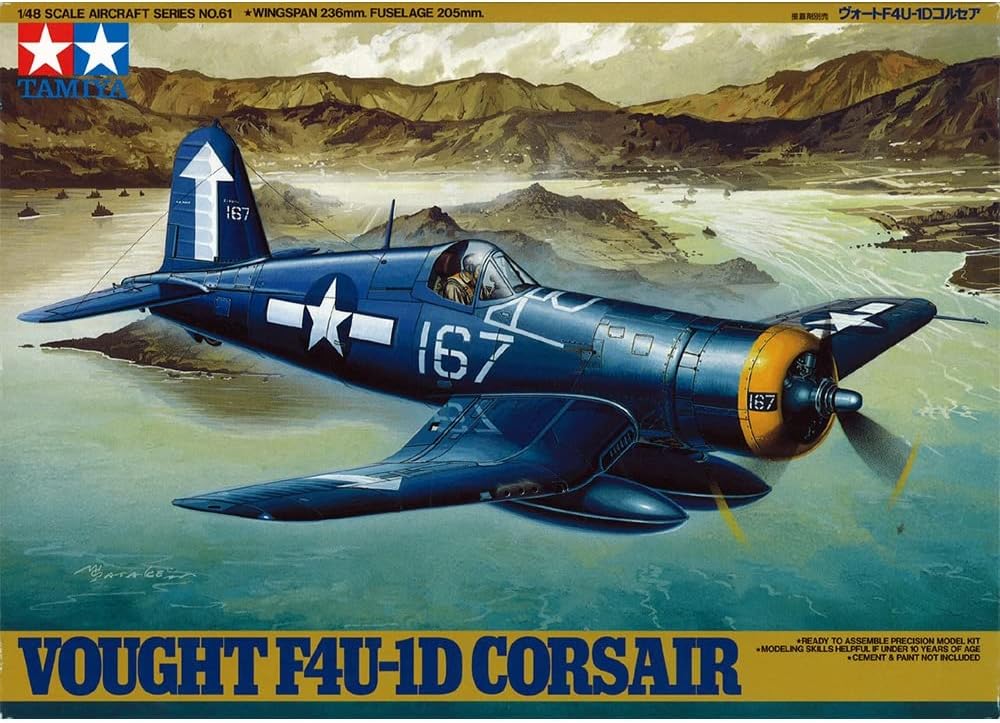 Tamiya 61061 1/48 Vought F4U-1D Corsair Plastic Model Airplane Kit