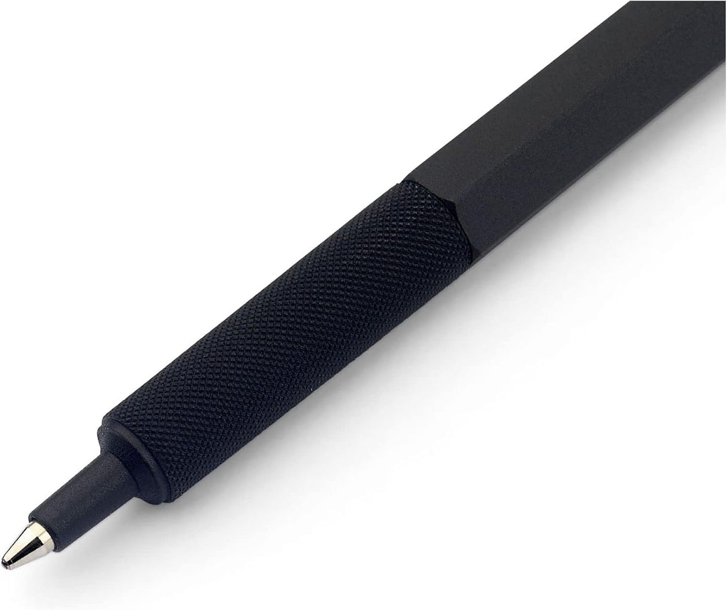 rOtring 600 Retractable Metal Ballpoint Pen, Medium Point, Black Ink, Black Barrel, Great Gift for Coworker