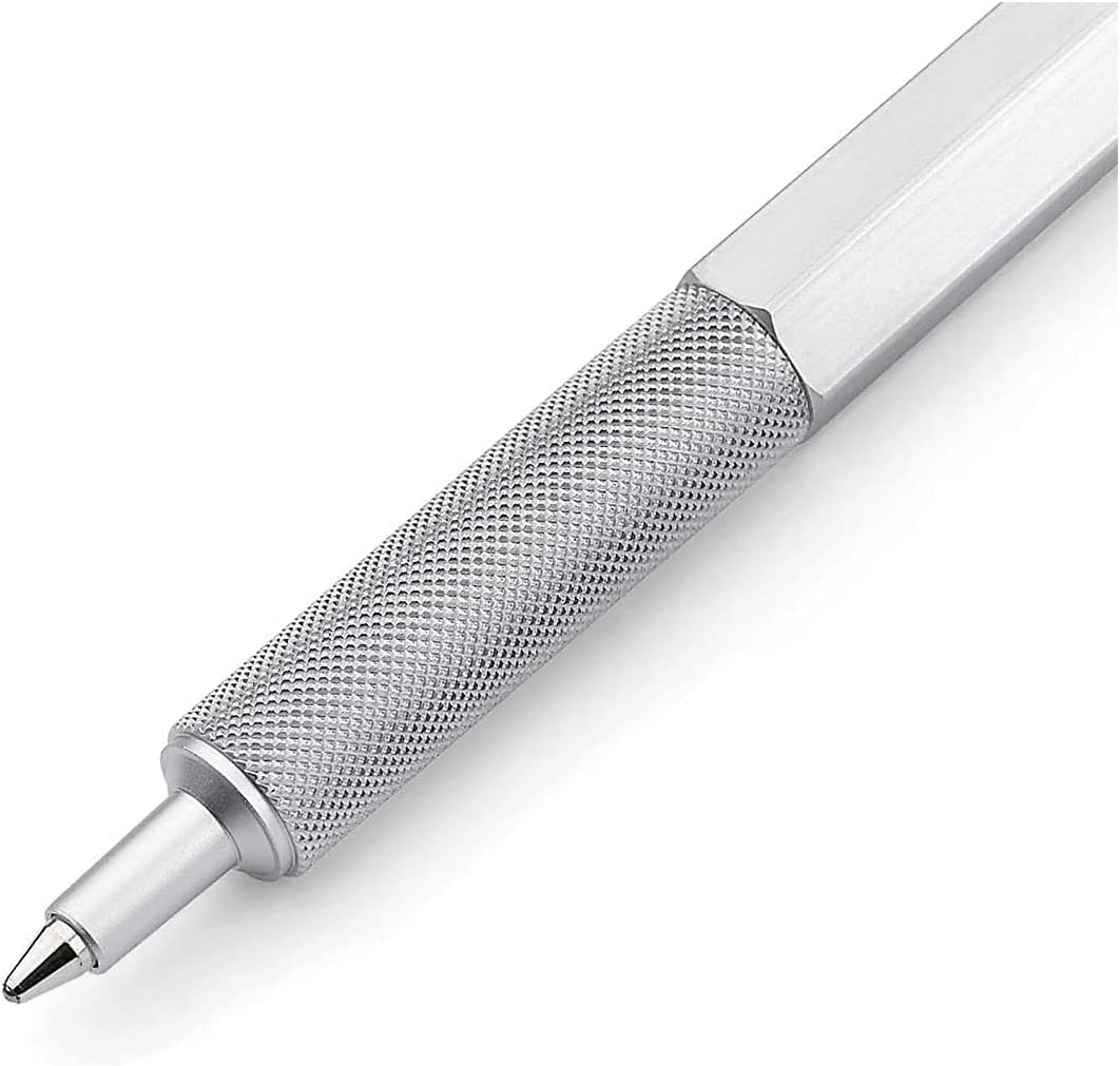 rOtring 600 Ballpoint Pen, Medium Point, Black Ink, Silver Barrel, Refillable