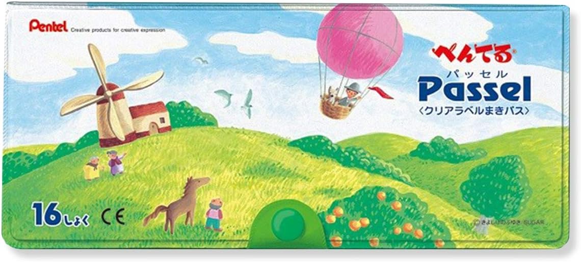 Pentel Passel Packel Soft Case, Set of 16 Colors